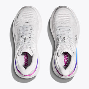 Hoka Women's Bondi 9 Running Shoes Cosmic Grey / White - achilles heel