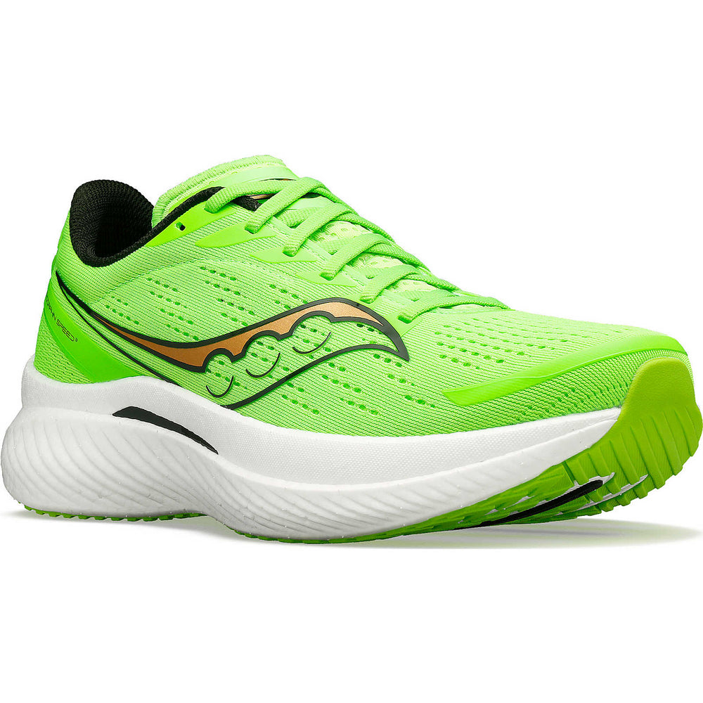 Saucony Men's Endorphin Speed 3 Running Shoes Slime / Gold - achilles heel