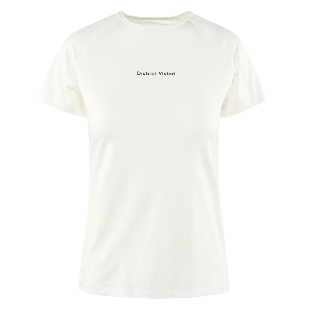 District Vision Women's Lightweight Fitted Tee Lunar White - achilles heel