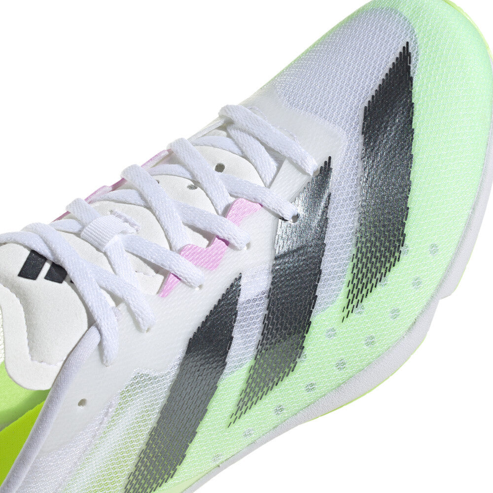 adidas Distancestar Running Spikes Cloud White / Core Black / Green Spark - achilles heel