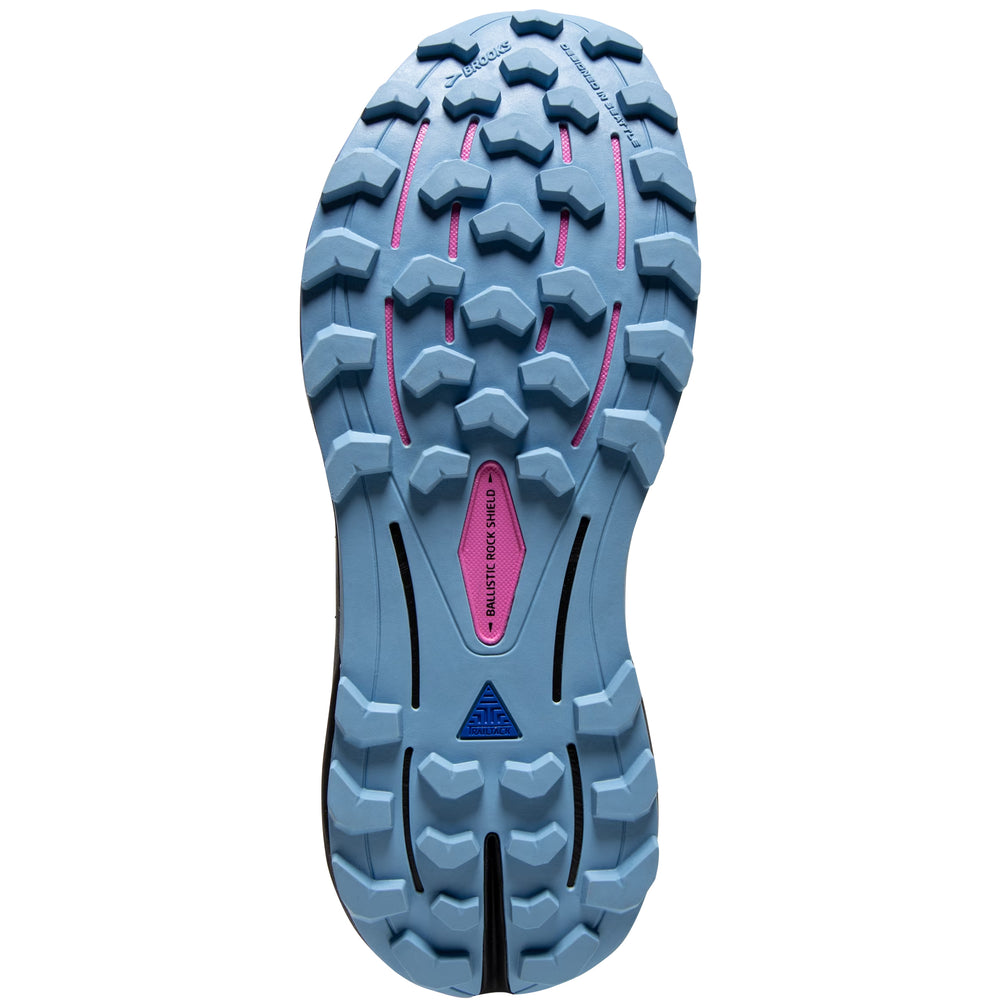 Brooks Women's Cascadia 16 Trail Running Shoes Blue / Black / Yellow - achilles heel