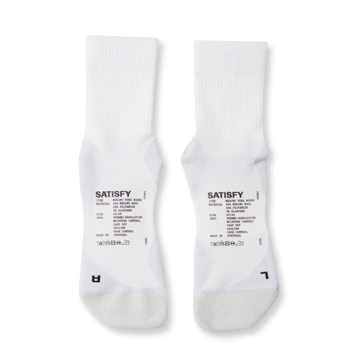 Satisfy Merino Nylon Tube Socks Off-White - Achilles Heel