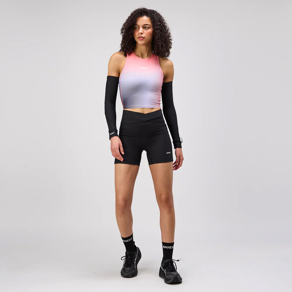Bandit Women's Stamina Race Crop Thistle Print - achilles heel