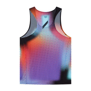 Soar Men's Race Vest Black Rainbow Dot - achilles heel