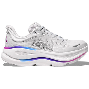 Hoka Women's Bondi 9 Running Shoes Cosmic Grey / White - achilles heel