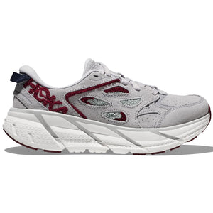 Hoka Clifton L Embroidery Shoes Lunar Rock / Cabernet - achilles heel