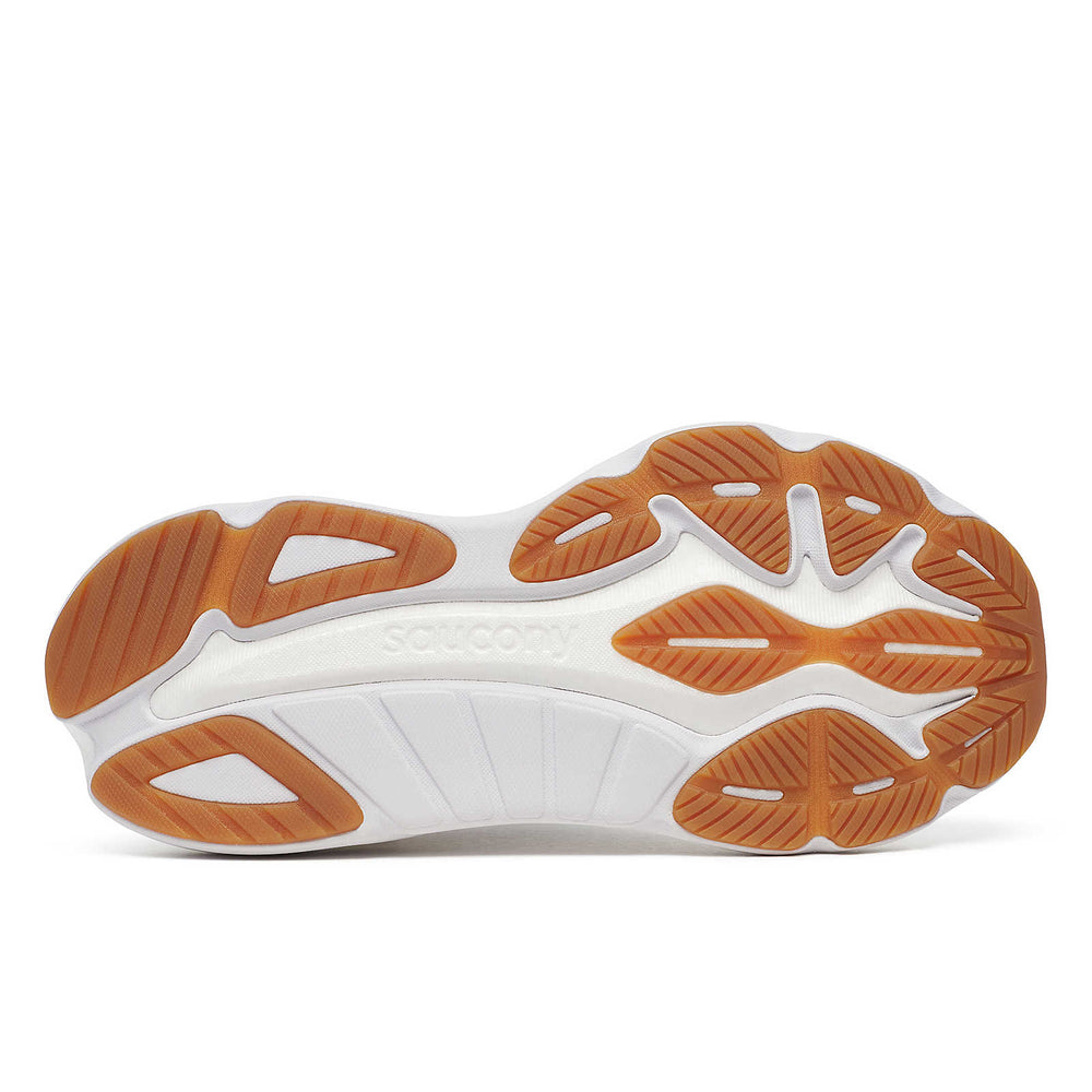 Saucony Women's Hurricane 24 Running Shoes White / Gold - achilles heel