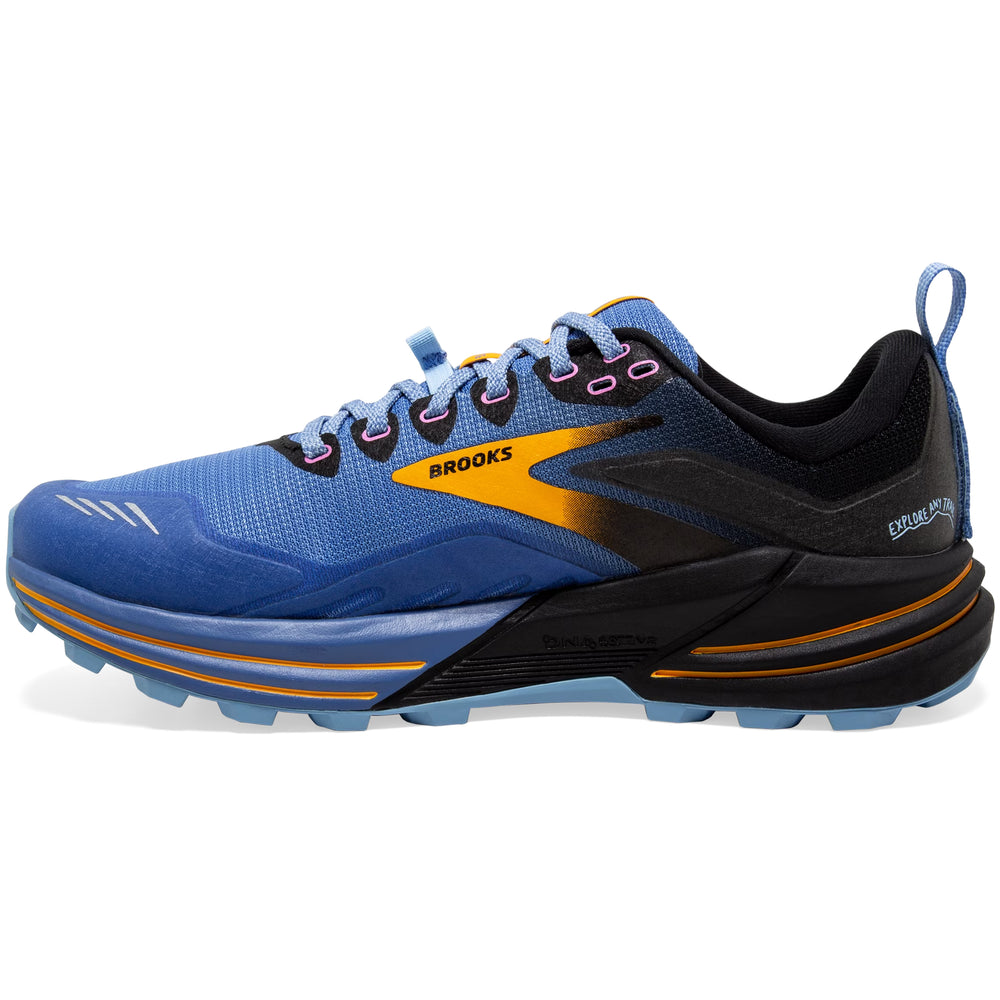 Brooks Women's Cascadia 16 Trail Running Shoes Blue / Black / Yellow - achilles heel