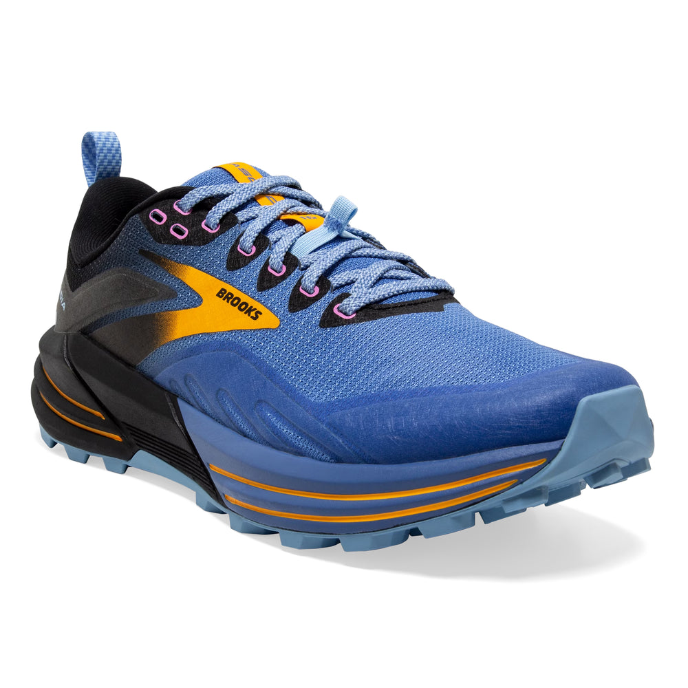 Brooks Women's Cascadia 16 Trail Running Shoes Blue / Black / Yellow - achilles heel