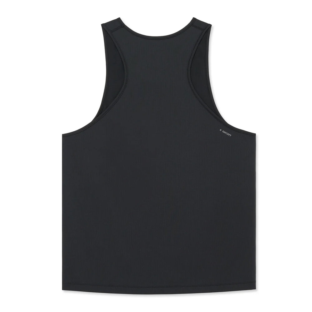 Satisfy Auralite Tech Singlet Black - achilles heel