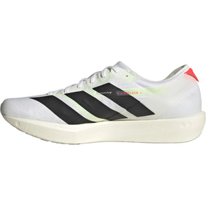 adidas Men's Adizero Adios 9 Running Shoes Cloud White / Core Black / Silver Metallic - achilles heel