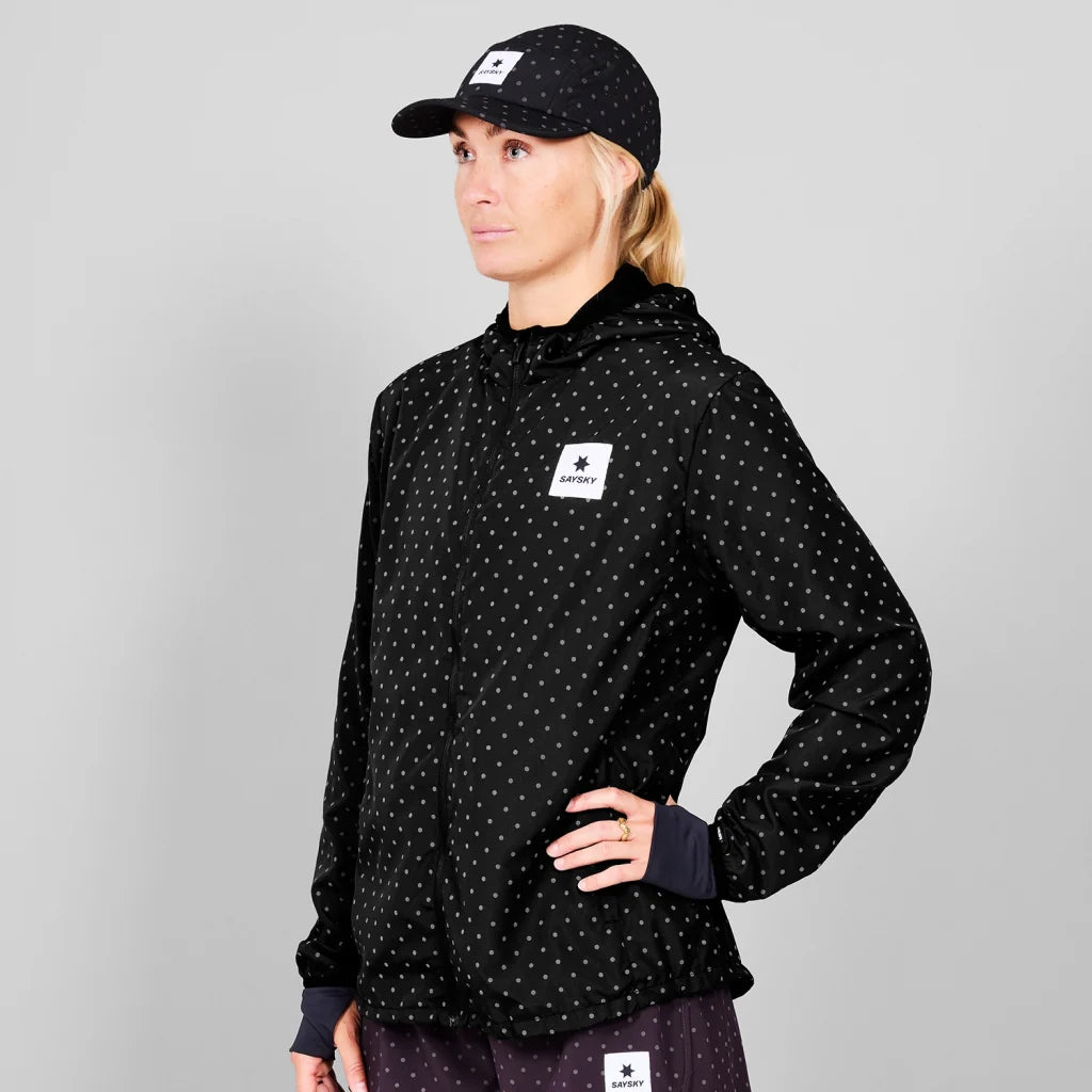SAYSKY Women's Reflective Polka Blaze Jacket Black - Achilles Heel