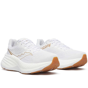 Saucony Women's Hurricane 24 Running Shoes White / Gold - achilles heel