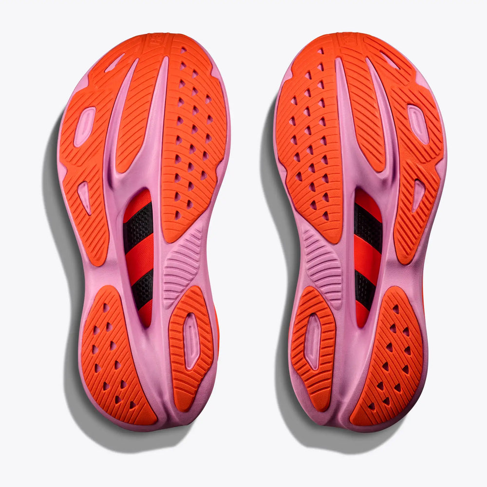 Hoka Women's Skyward X Running Shoes Frost / Lupine - achilles heel