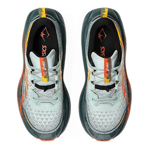Asics Men's Trabuco Max 4 Trail Running Shoes Cold Moss / Nova Orange - achilles heel