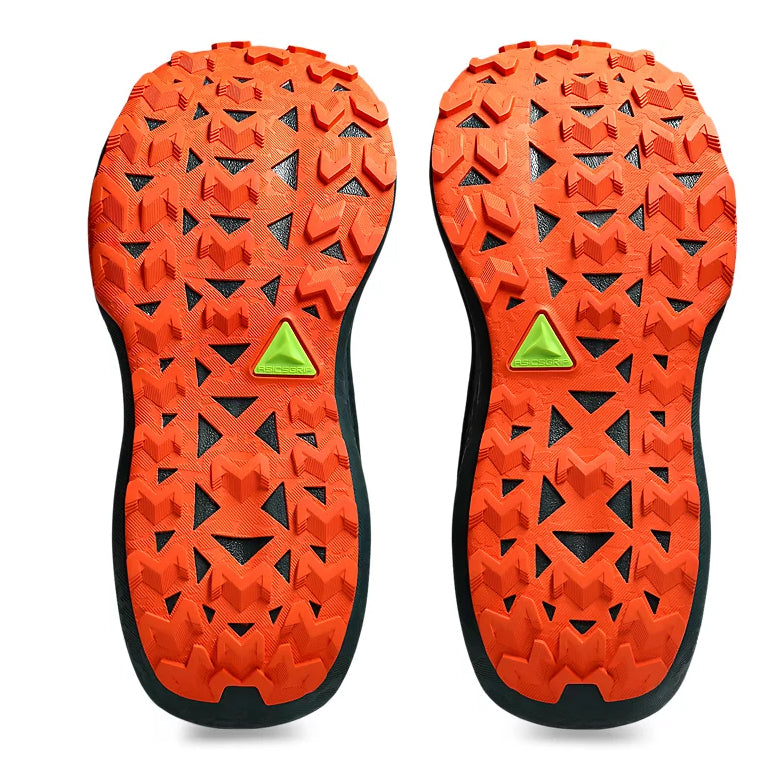 Asics Men's Trabuco Max 4 Trail Running Shoes Cold Moss / Nova Orange - achilles heel