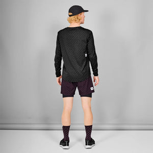SAYSKY Men's Reflective Polka Pace Top Black - achilles heel