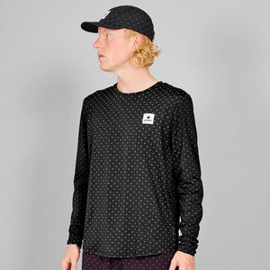 SAYSKY Men's Reflective Polka Pace Top Black - achilles heel
