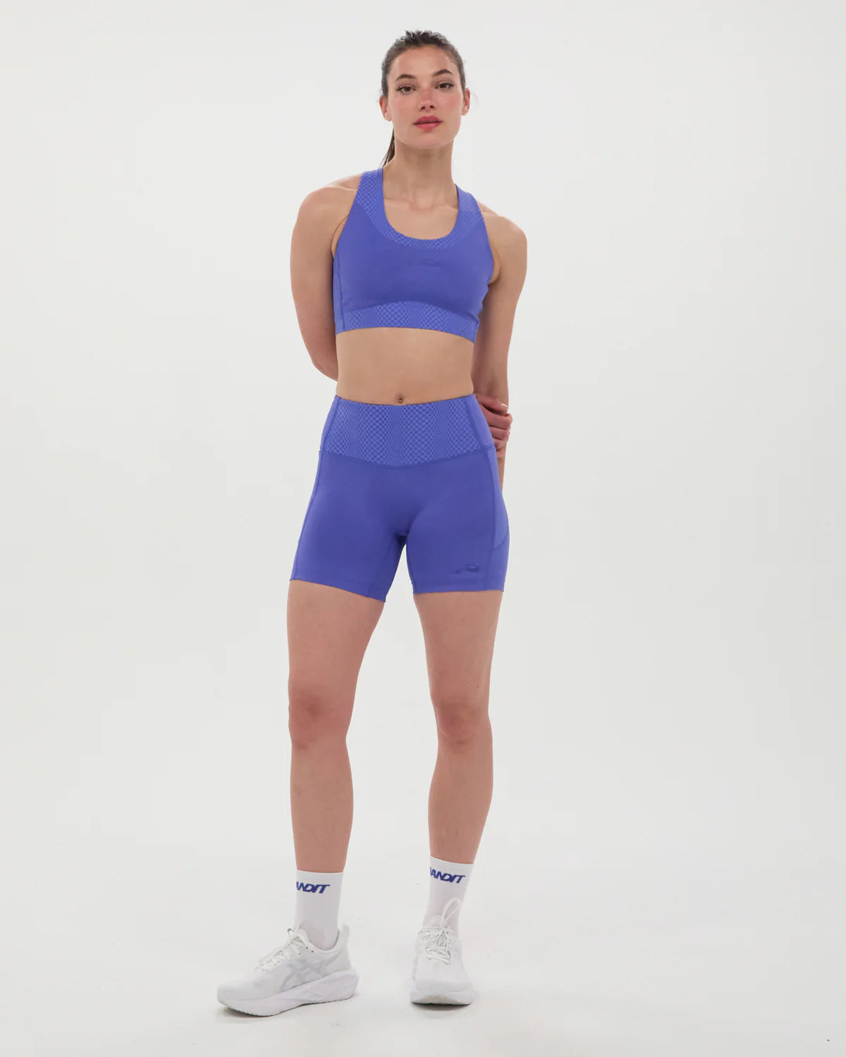 Women's Stamina Scoop Neck Run Bra Deep Peri Blue - Achilles Heel