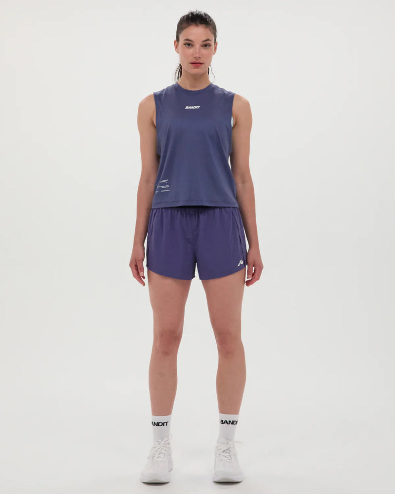 Bandit Women's Micromesh Run Tank Purple Dusk - achilles heel