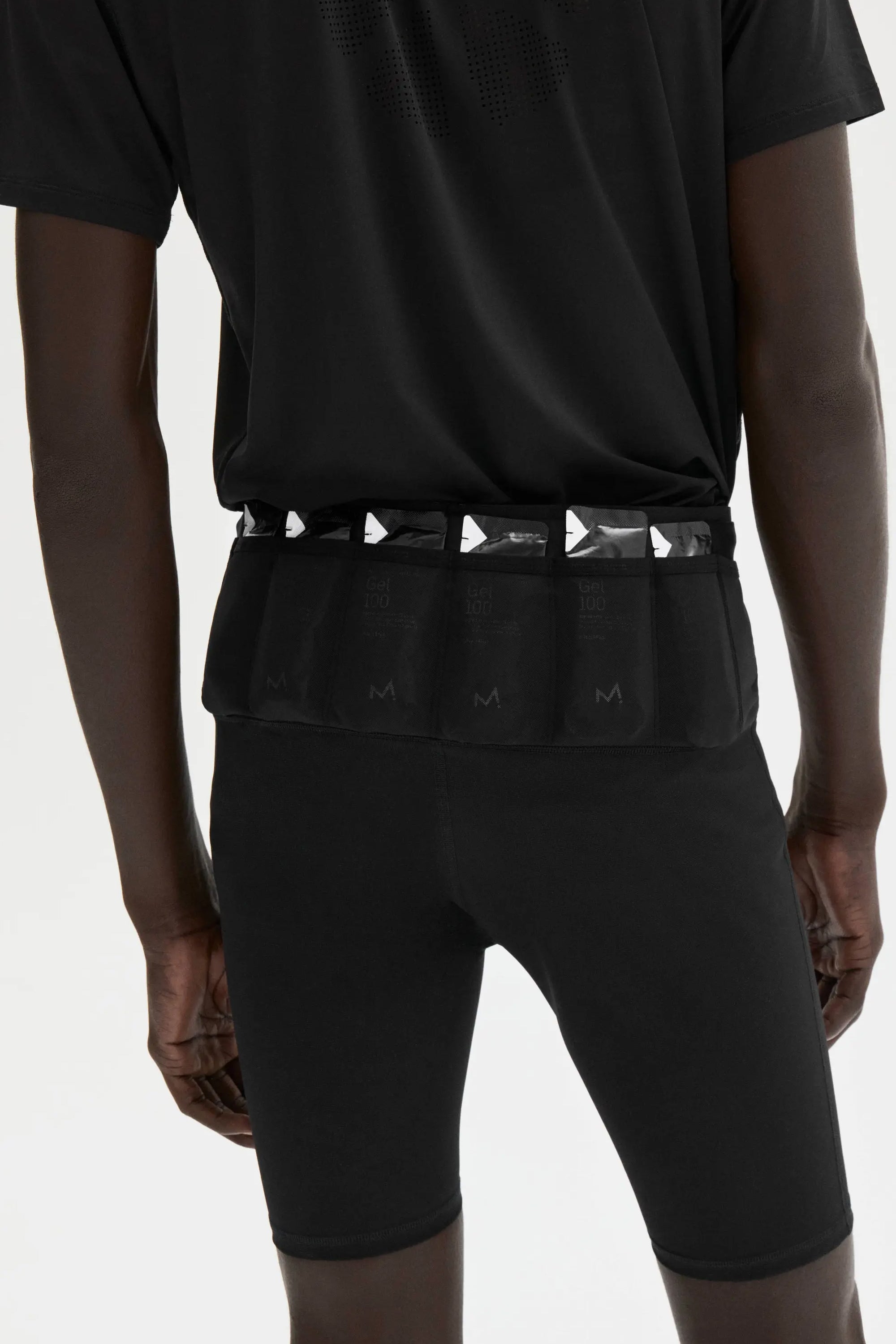 x Maurten Men's Elite Fuel Half Tights Black - Achilles Heel