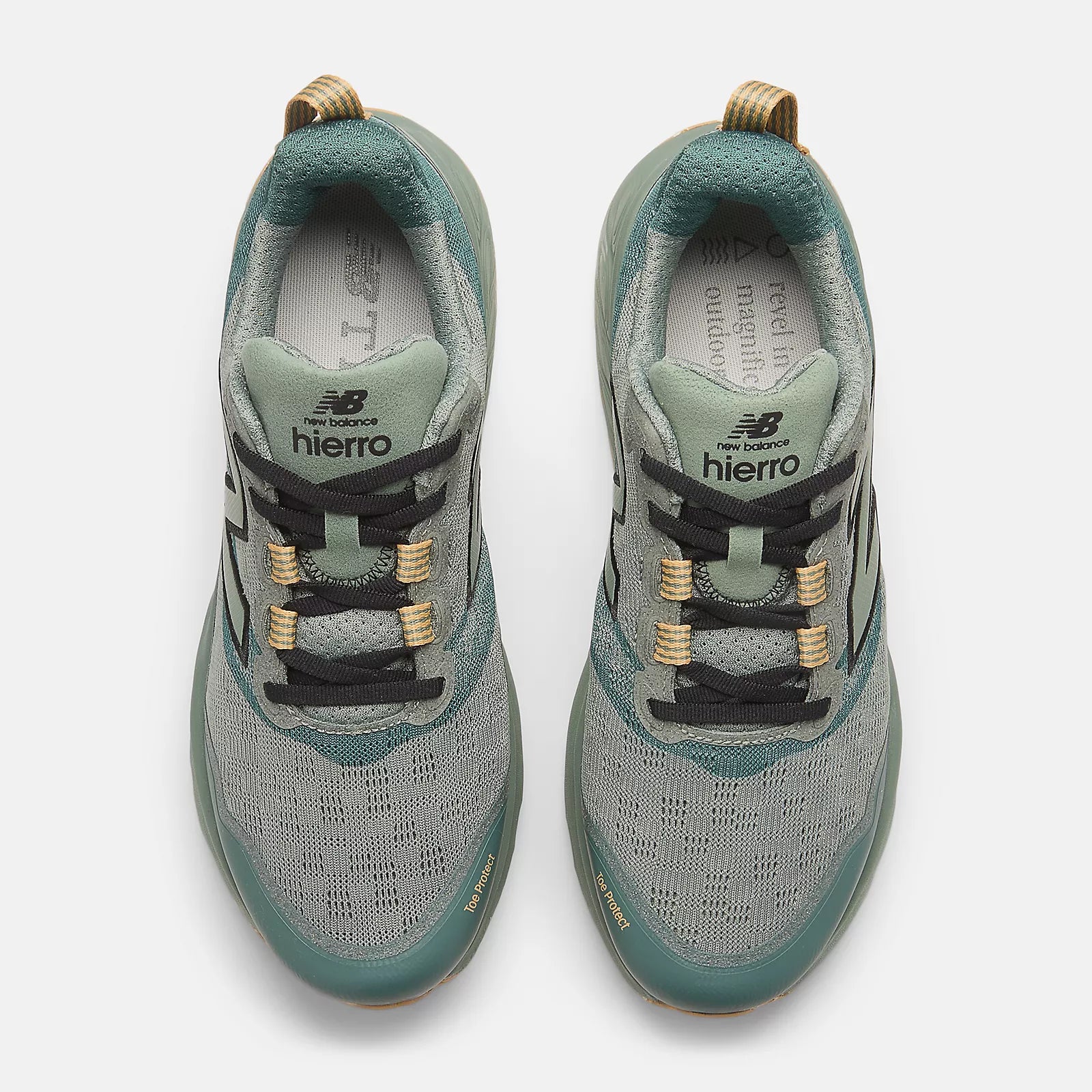 New Balance Men's Fresh Foam X Hierro v9 Trail Running Shoes Dark Juniper / Black / Dried Apricot - Achilles Heel