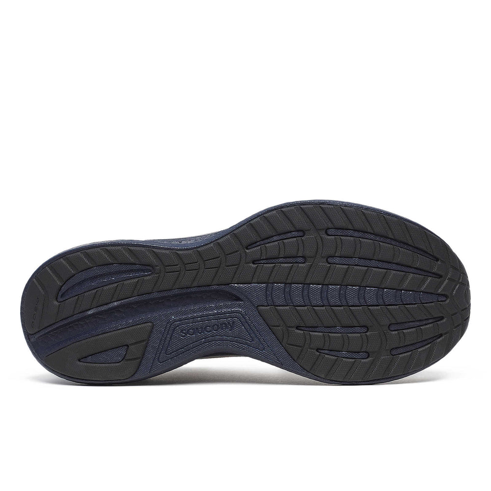 Saucony Men's Ride 18 Running Shoes Dove / Navy - achilles heel