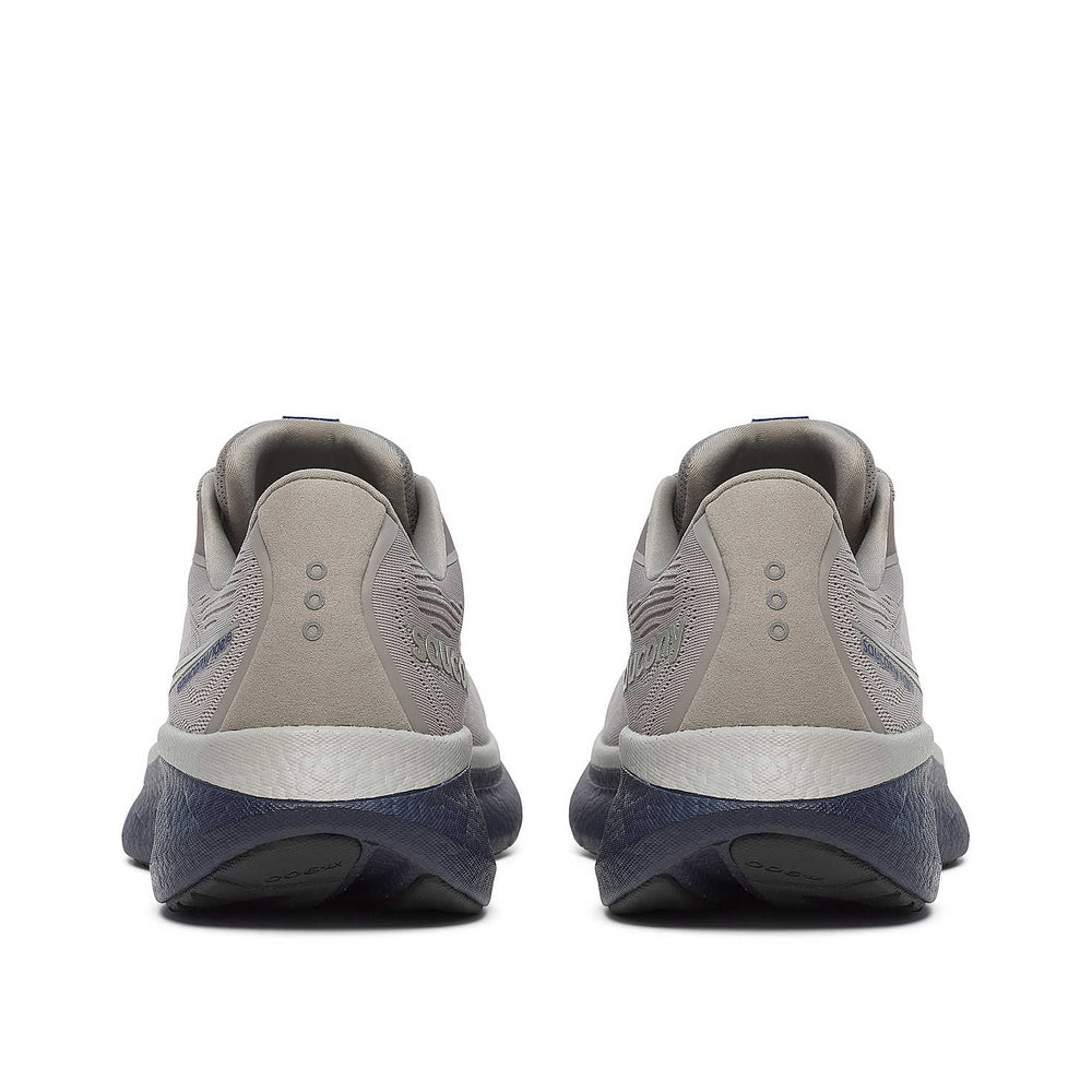 Saucony Men's Ride 18 Running Shoes Dove / Navy - achilles heel