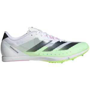 adidas Distancestar Running Spikes Cloud White / Core Black / Green Spark - achilles heel