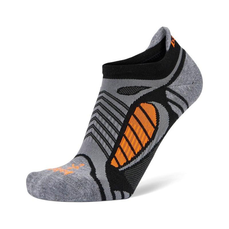Balega Ultra Light No-Show Running Socks Black / Grey Heather - achilles heel
