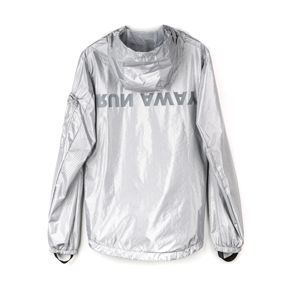 Satisfy SilverShell Packable Windbreaker Jacket Silver - achilles heel