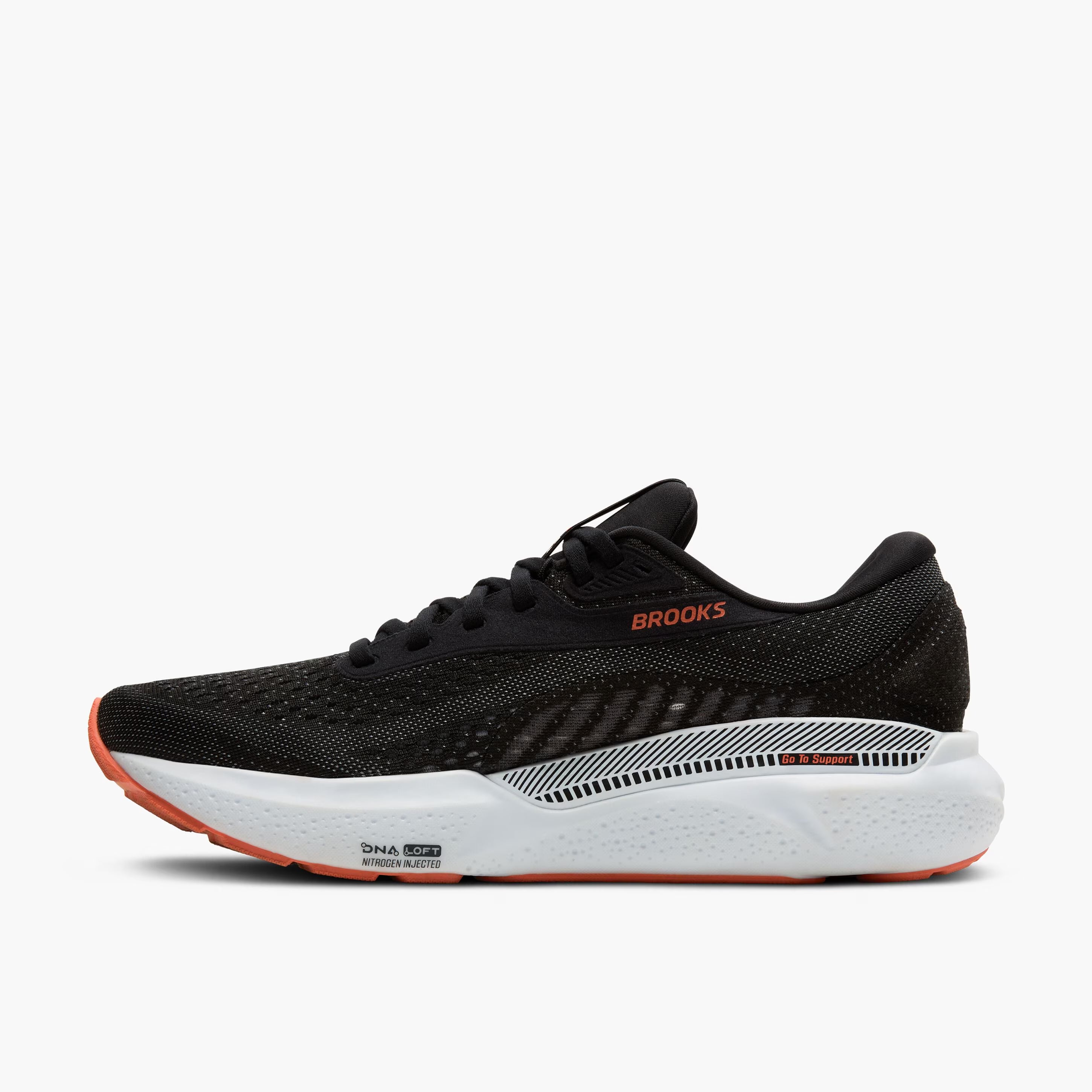 Brooks Men's Adrenaline GTS 24 Running Shoes Black / Grey / Red - Achilles Heel
