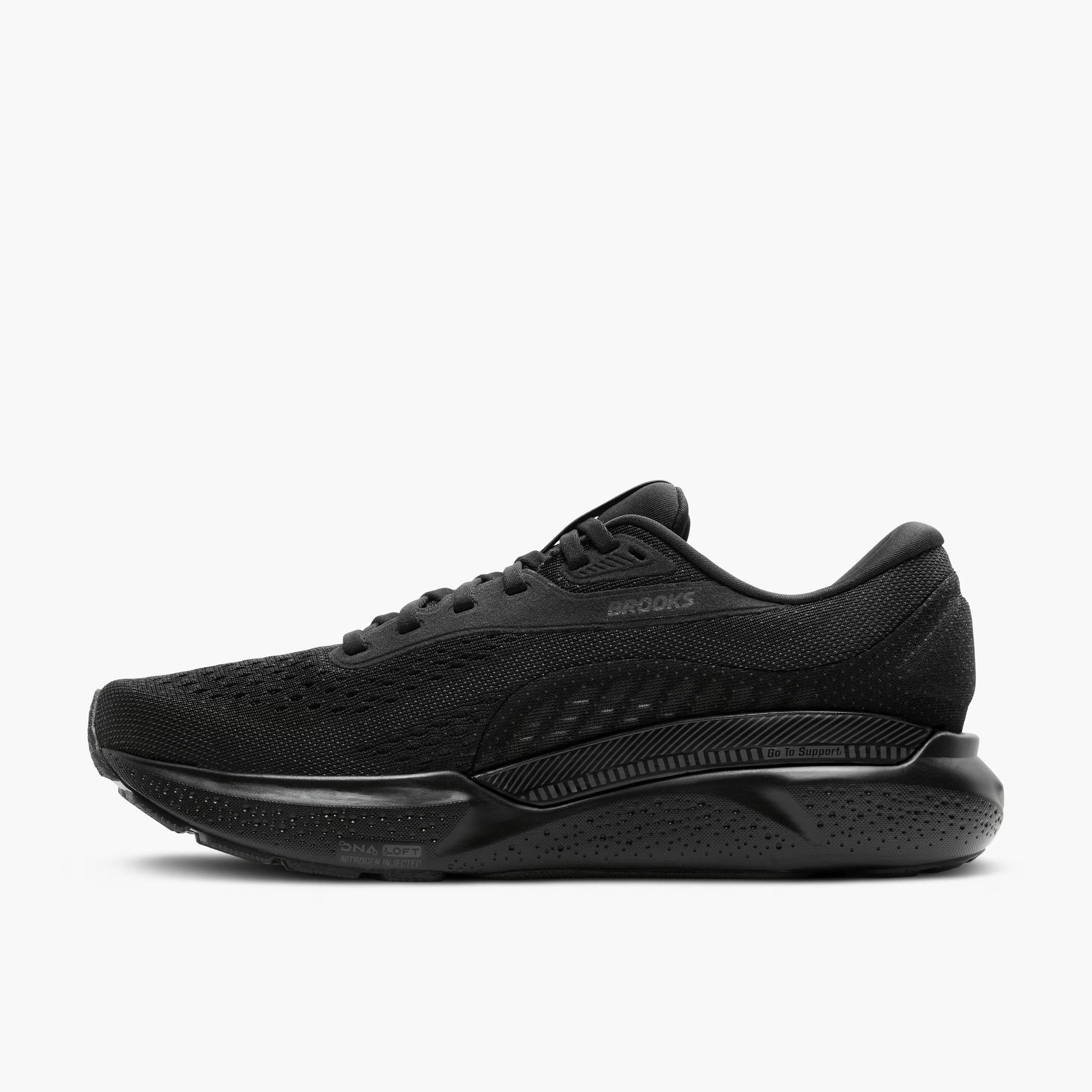 Brooks Women's Adrenaline GTS 24 Wide Fit Running Shoes Black / Black / Ebony - Achilles Heel