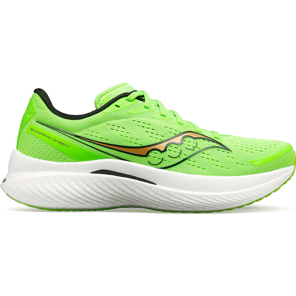 Saucony Men's Endorphin Speed 3 Running Shoes Slime / Gold - achilles heel