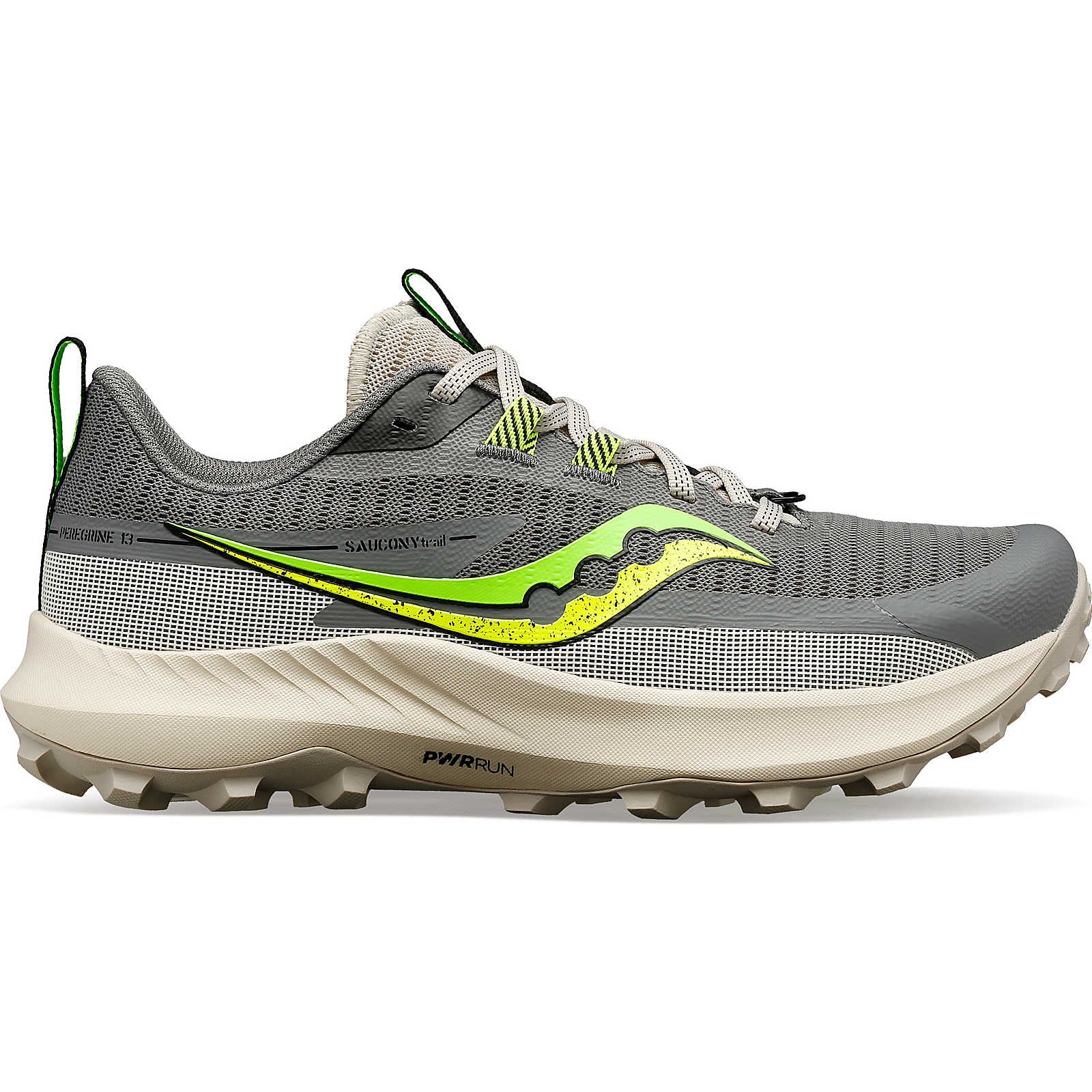 Saucony Women's Peregrine 13 Trail Running Shoes Gravel / Slime - Achilles Heel