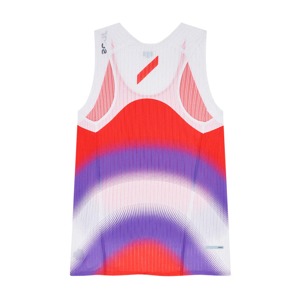 Women's Race Vest Red / Purple Stripe - Achilles Heel