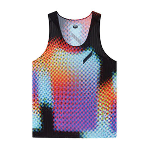 Soar Men's Race Vest Black Rainbow Dot - achilles heel
