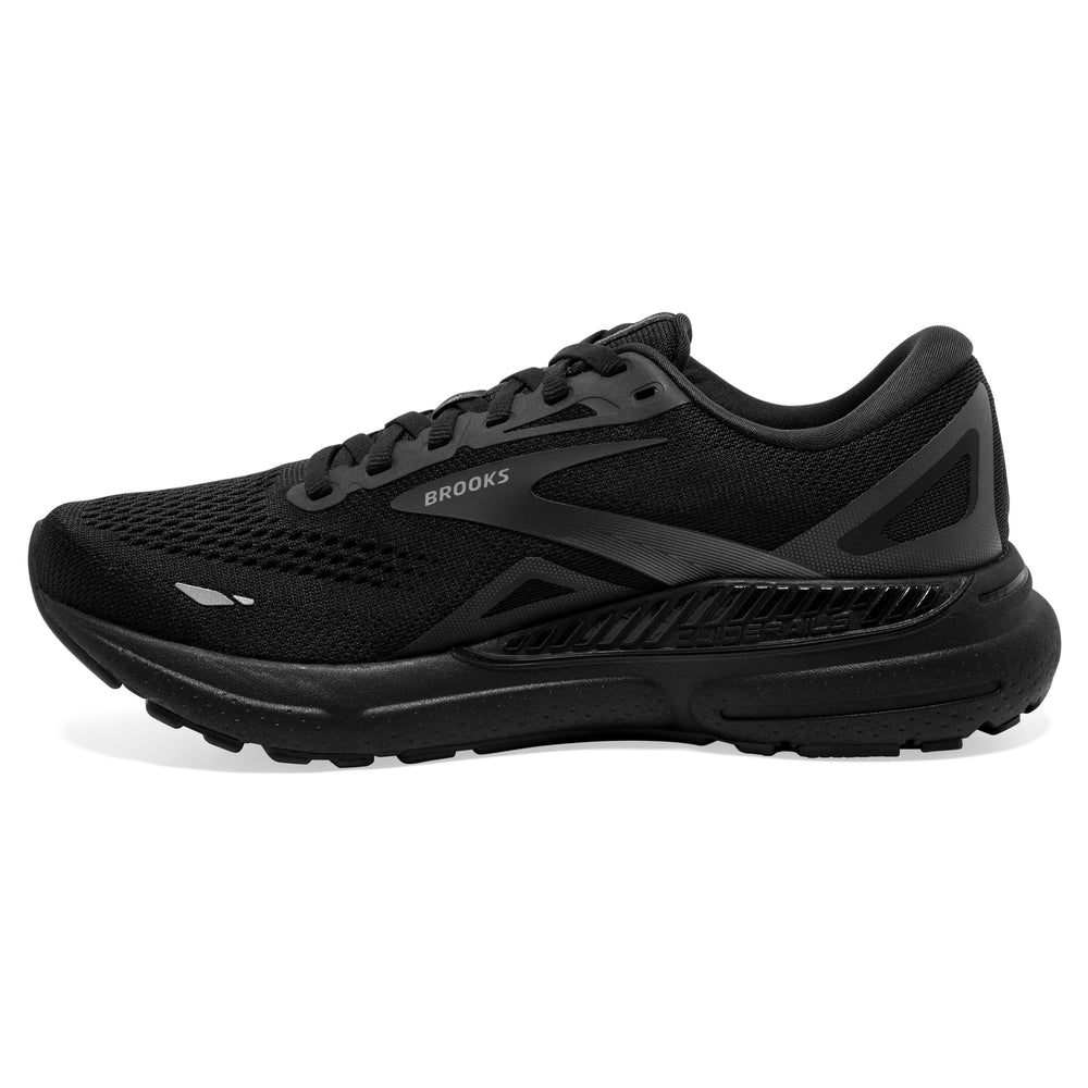 Brooks Women's Adrenaline GTS 23 Wide Fit Running Shoes Black / Black / Ebony - achilles heel