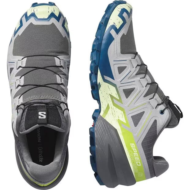 Salomon Men's Speedcross 6 Trail Running Shoes Castlerock / Lime Cream / Poseidon - Achilles Heel