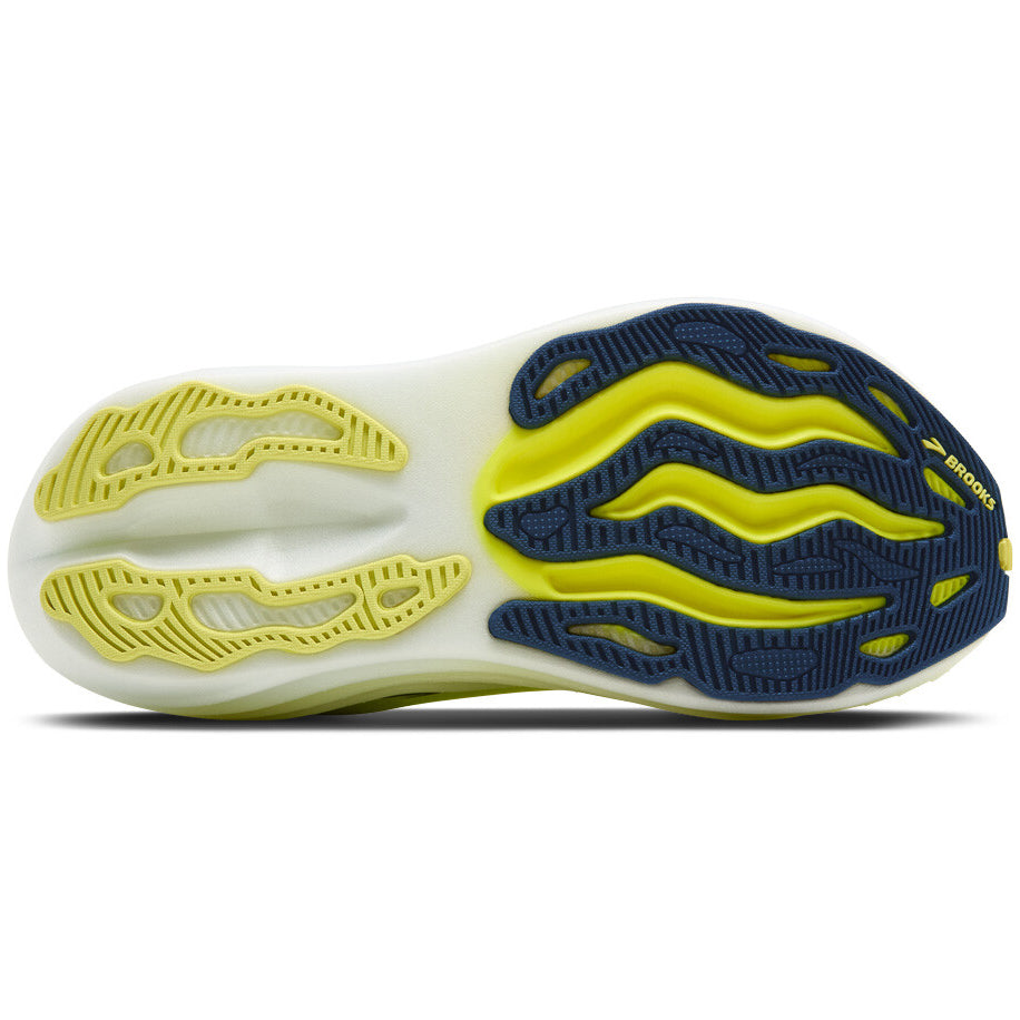 Men's Glycerin Max Running Shoes Lime / Navy Peony / White - Achilles Heel
