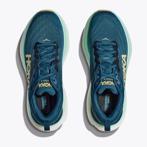 Hoka Men's Bondi 8 Running Shoes Midnight Ocean / Bluesteel - achilles heel