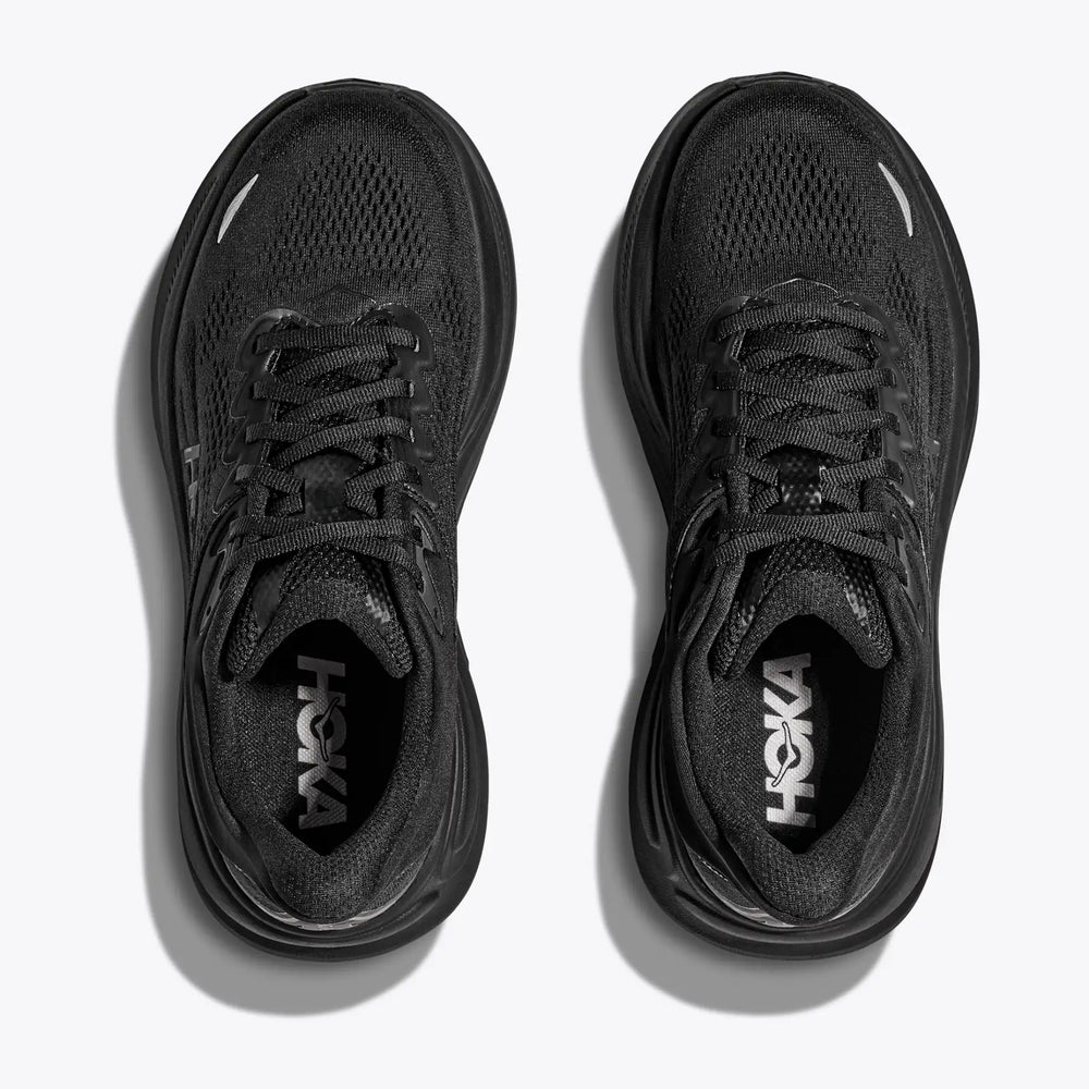 Hoka Men's Bondi 9 Running Shoes Black / Black - achilles heel