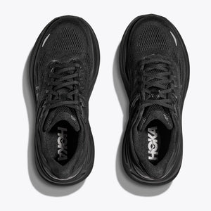 Hoka Men's Bondi 9 Running Shoes Black / Black - achilles heel
