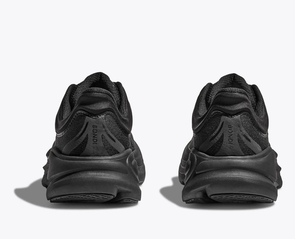 Hoka Men's Bondi 9 Running Shoes Black / Black - achilles heel