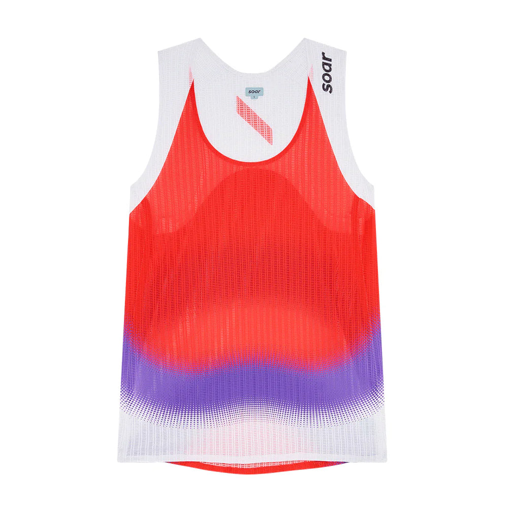 Women's Race Vest Red / Purple Stripe - Achilles Heel