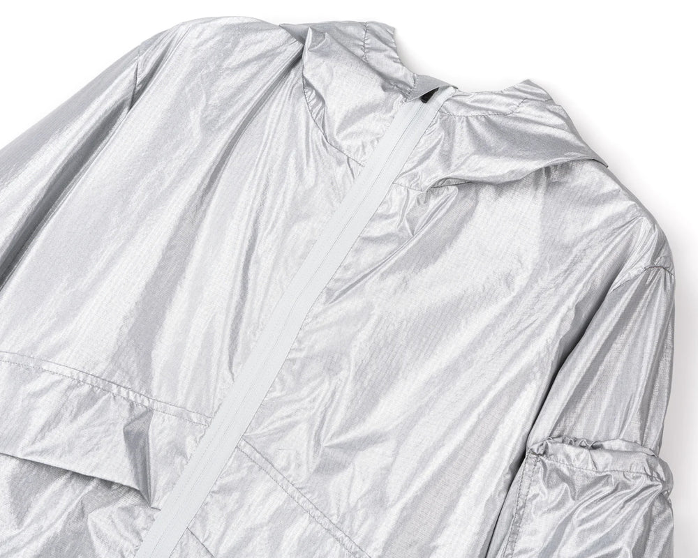 Satisfy SilverShell Packable Windbreaker Jacket Silver - achilles heel