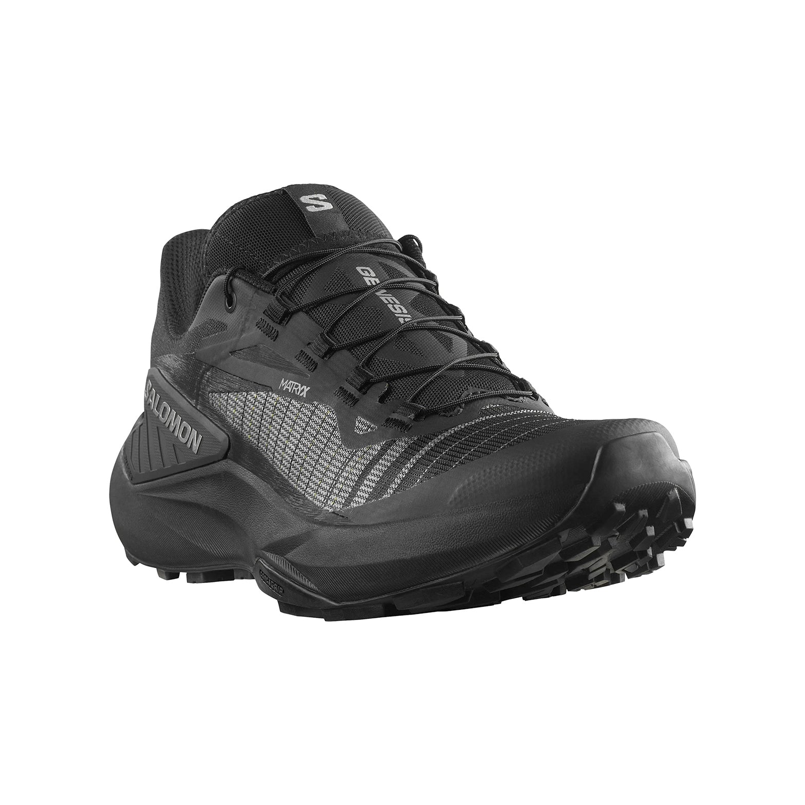 Men's Genesis Trail Running Shoes Black / Black / Ftw Silver - Achilles Heel