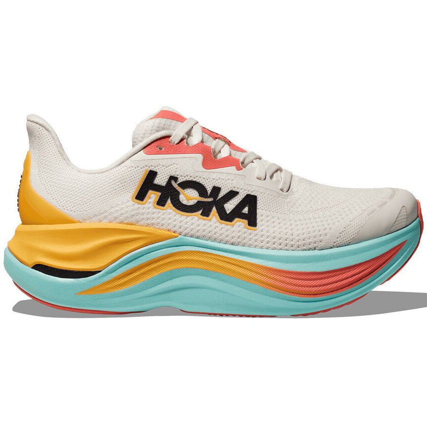 Hoka Women's Skyward X Running Shoes Blanc De Blanc / Swim Day - achilles heel