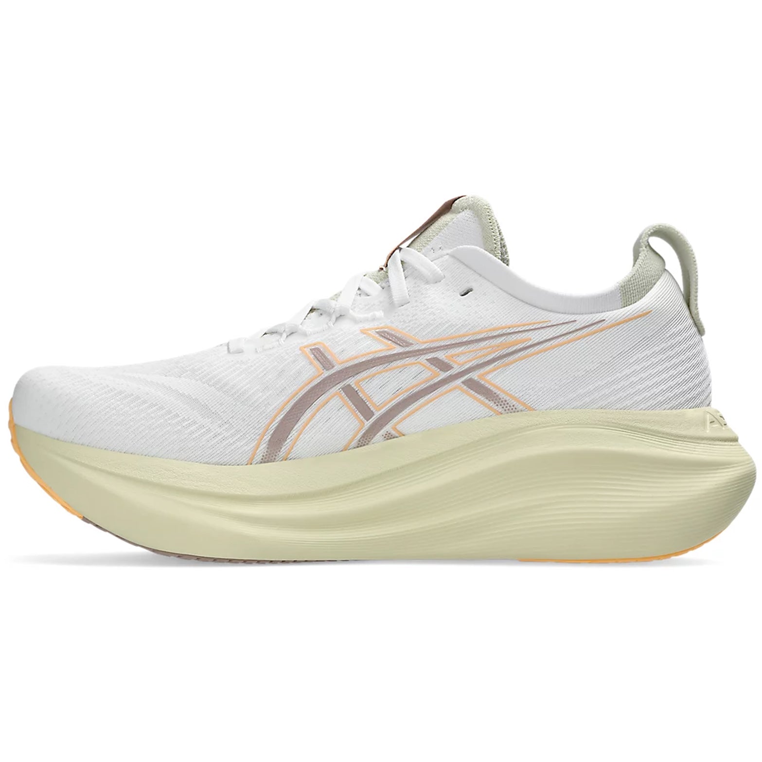 Men's Gel-Nimbus 27 Running Shoes White / Fawn - Achilles Heel