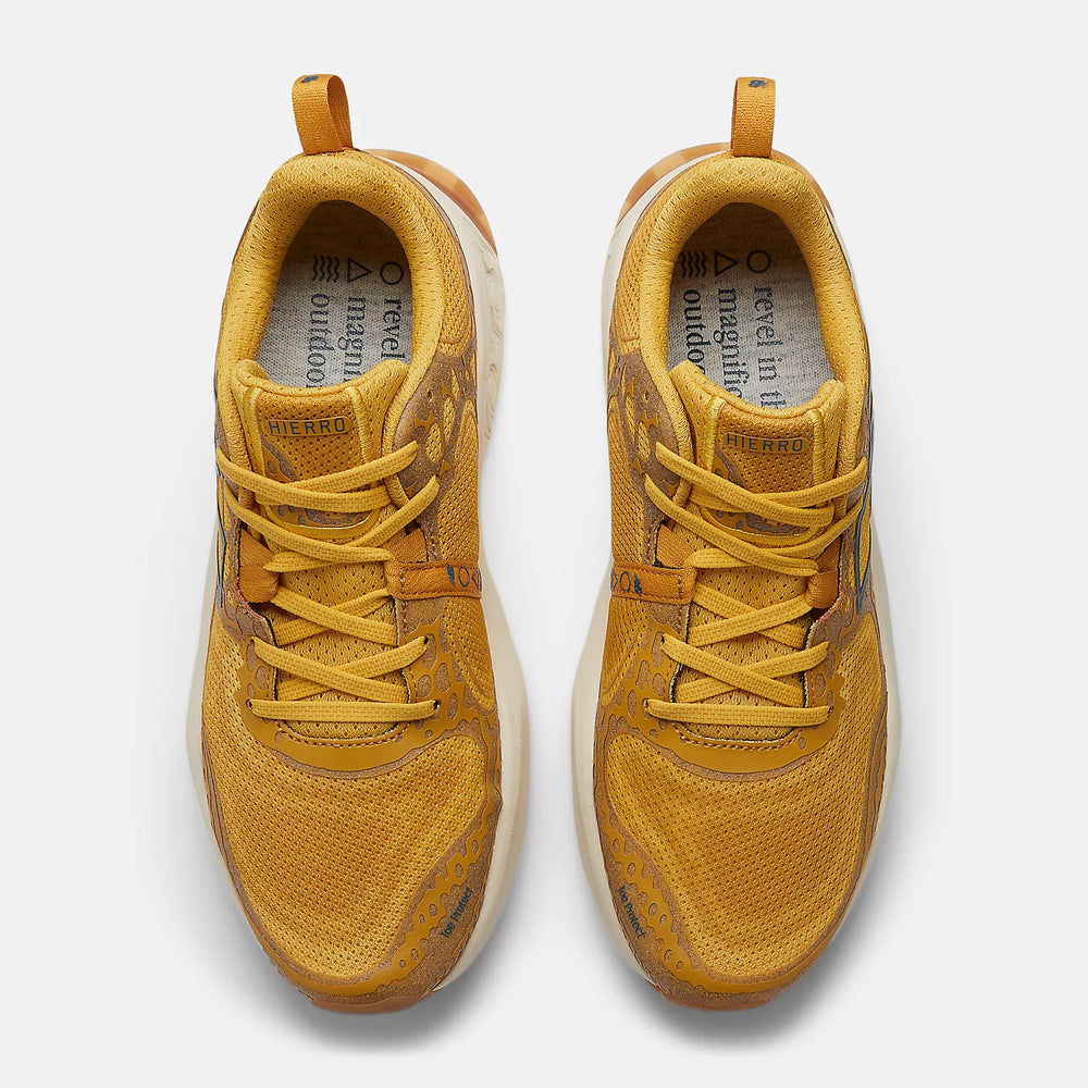 New Balance Men's Fresh Foam X Hierro v8 Trail Running Shoes Butterscotch / Ginger Lemon / Deep Sea - achilles heel